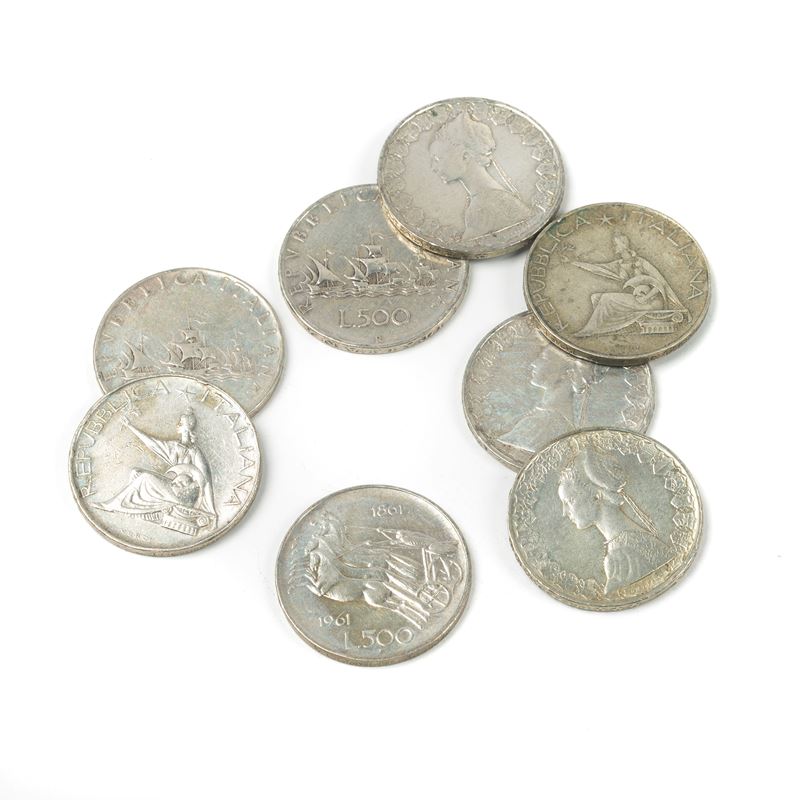 CENTOTREDICI MONETE DA LIRE 500