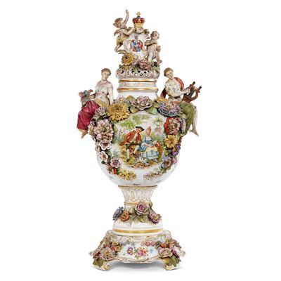 Vaso con Coperchio, Manifattura Tedesca, Sec. XIX