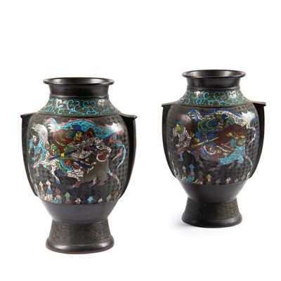 Coppia di Vasi, Arte Orientale, Sec. XX