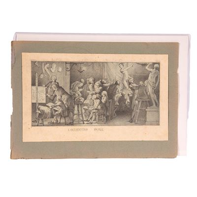 Scuola italiana del XIX secolo, L’Accademia Reale (matita su carta)