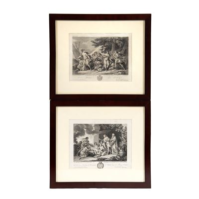 Scuola italiana (sec. XIX), Proverbi, sei stampe su carta