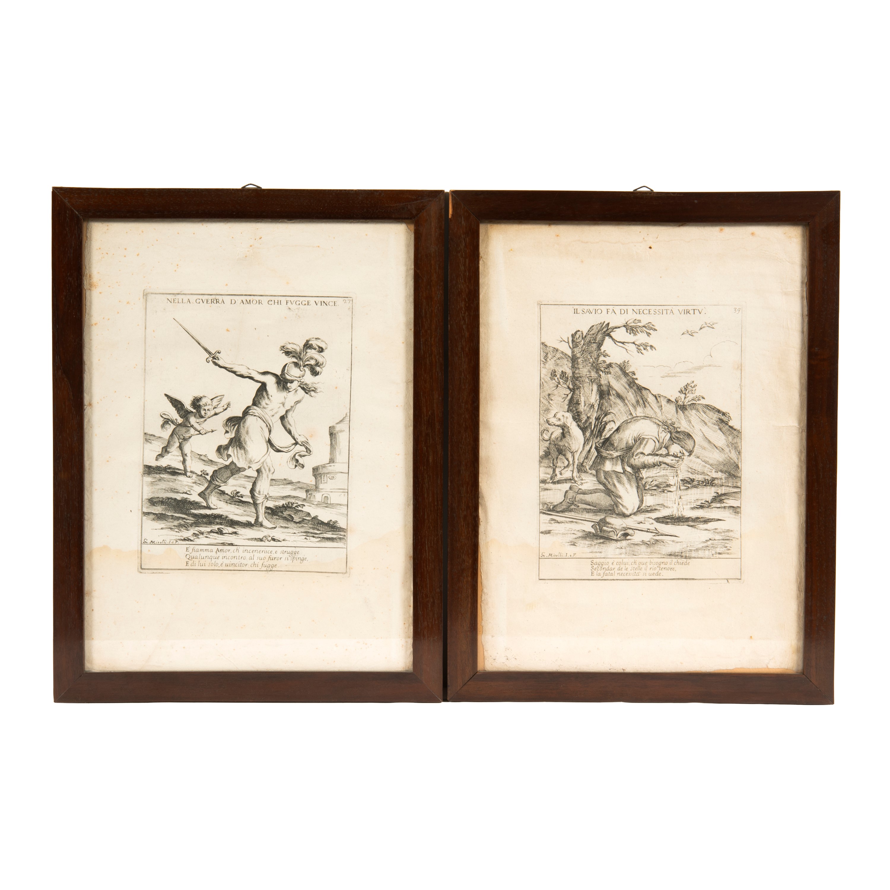 Scuola italiana (sec. XIX), Proverbi, sei stampe su carta