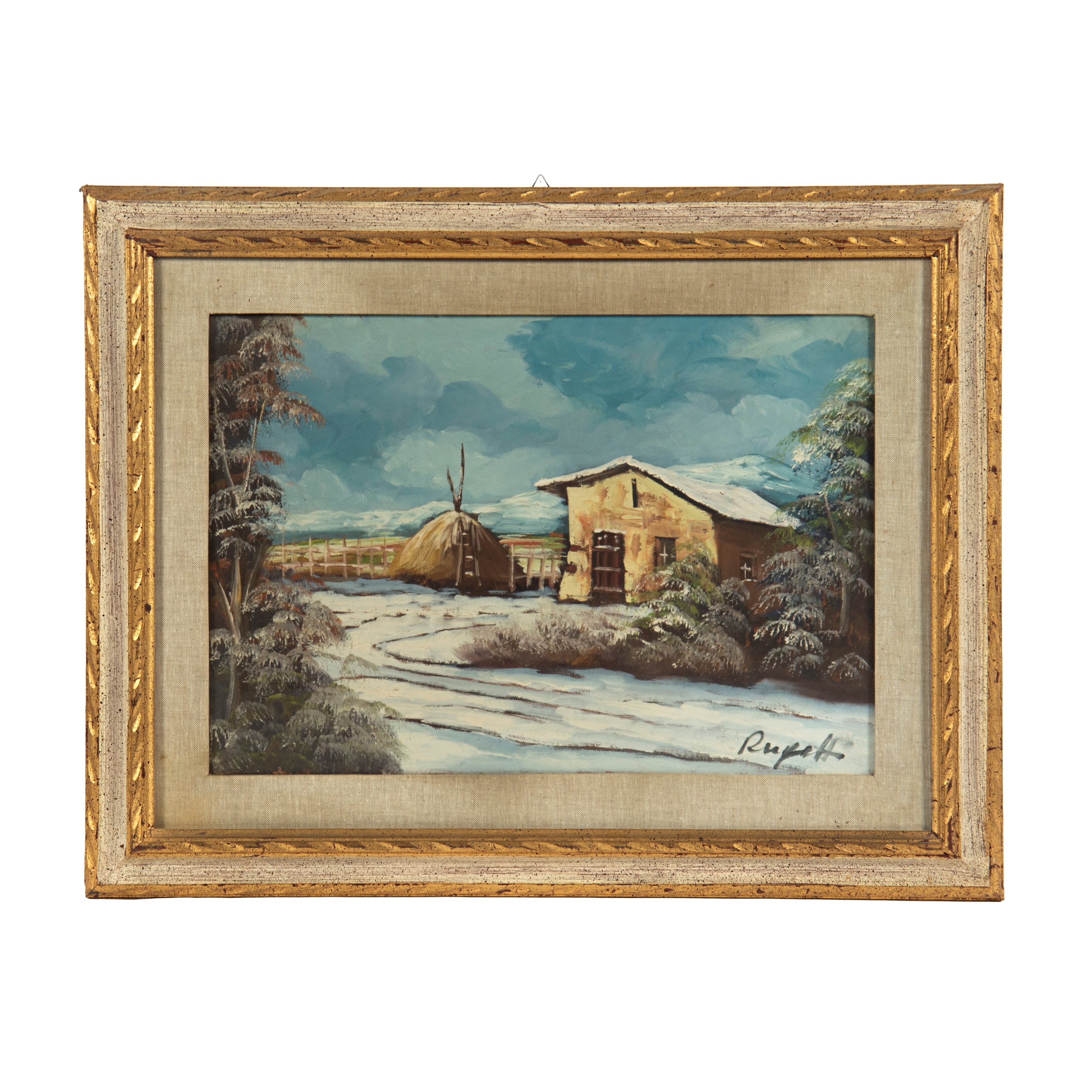 Scuola italiana, Lotto di quattro dipinti a paesaggio, olio su cartone e cartone telato (sec. XX)