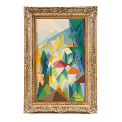 Osvaldo Medici, Scalinatella, olio su tela
