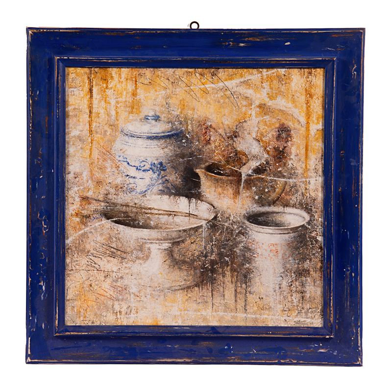 Fabio Inverni, Natura morta, olio su tela (60x60 cm)