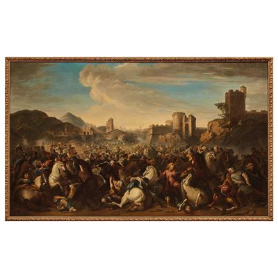 Salvator Rosa, Grande battaglia, olio su tela
