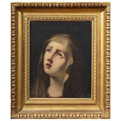Artista romano, Madonna, olio su tela (sec. XVIII)