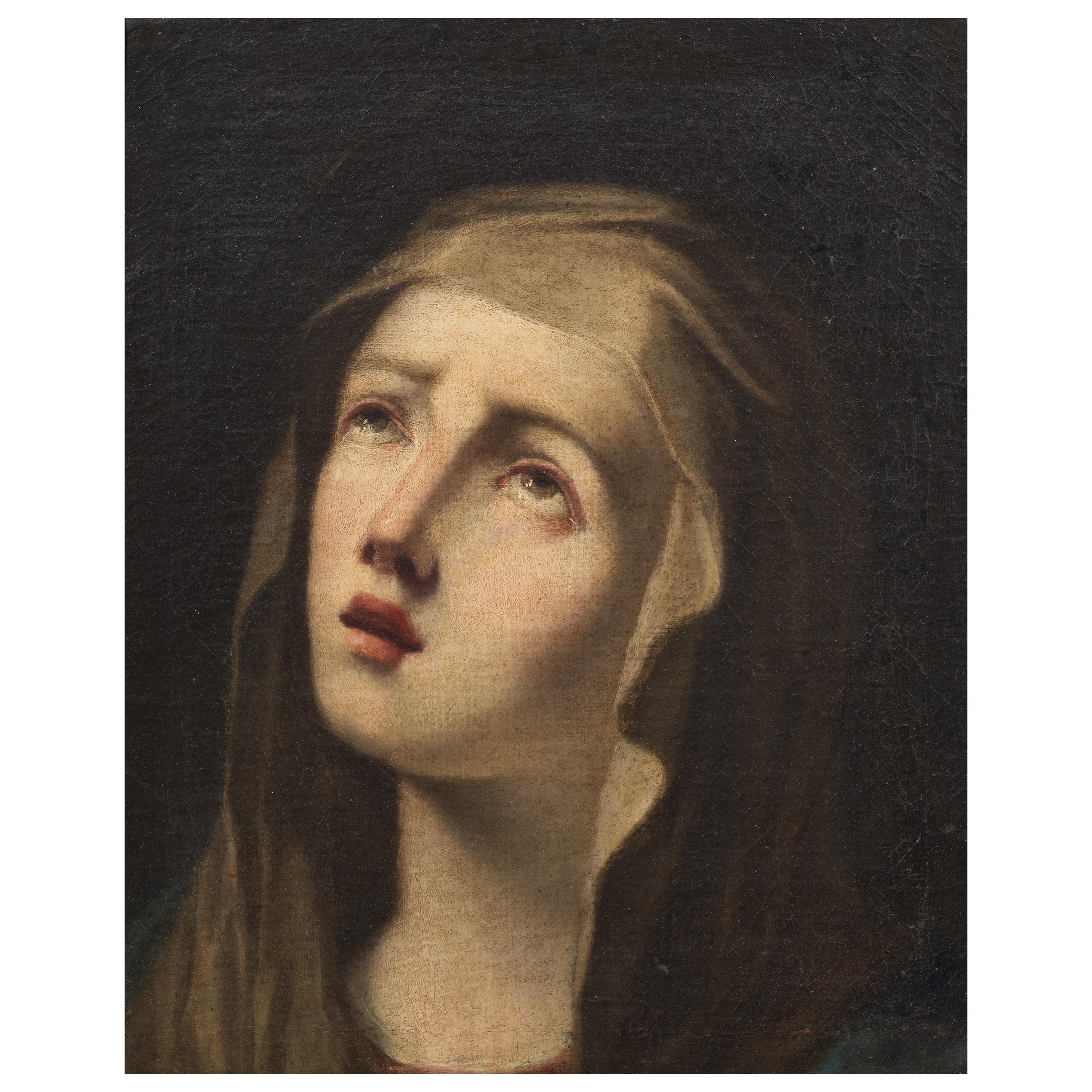 Artista romano, Madonna, olio su tela (sec. XVIII)