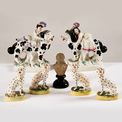 Coppia di Soprammobili, Staffordshire, Sec. XIX
