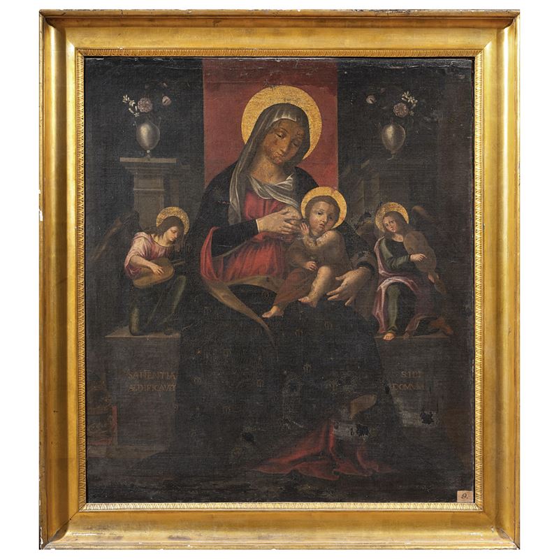 Scuola dell'Italia meridionale, Madonna con Bambino e angeli musicanti