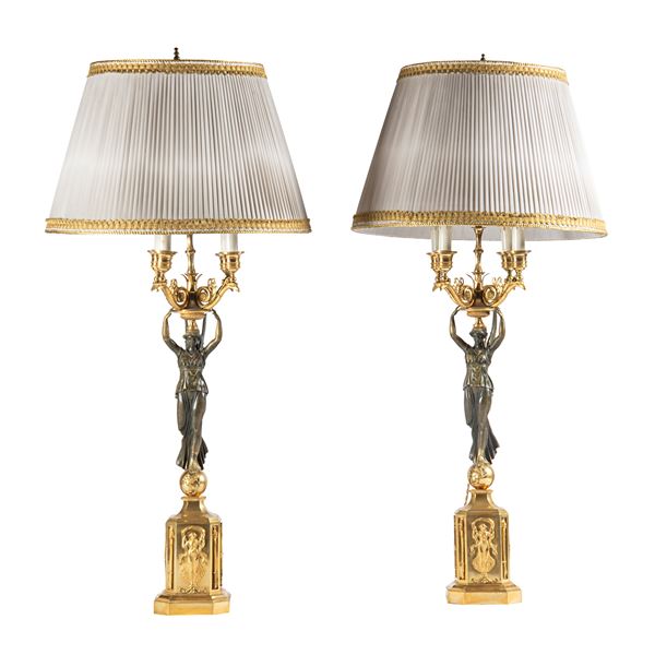 



Coppia di candelabri, Francia, sec. XIX  - Asta Mobili, arredi e oggetti d'arte - Poggio Bracciolini Casa d'Aste