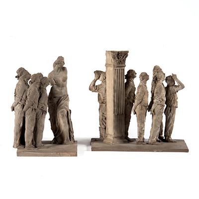 Sculture del XX secolo, L'Étonnement e La Conférence, gesso firmato e numerato