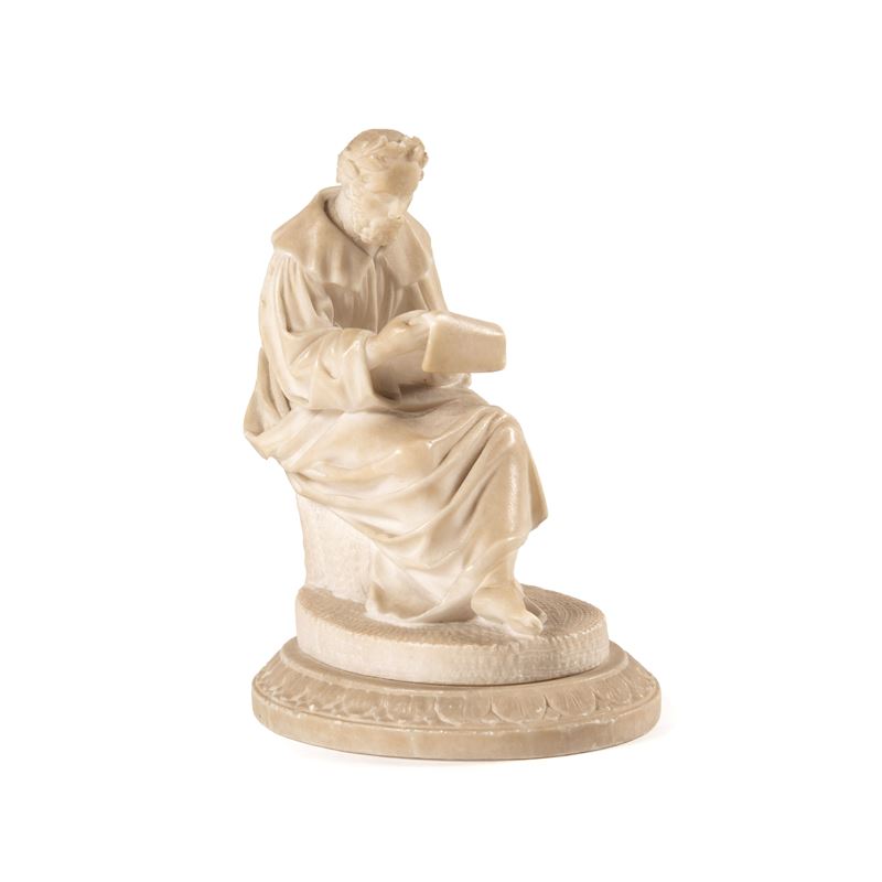 Scuola italiana, Figura di filosofo, scultura in marmo (sec. XIX)