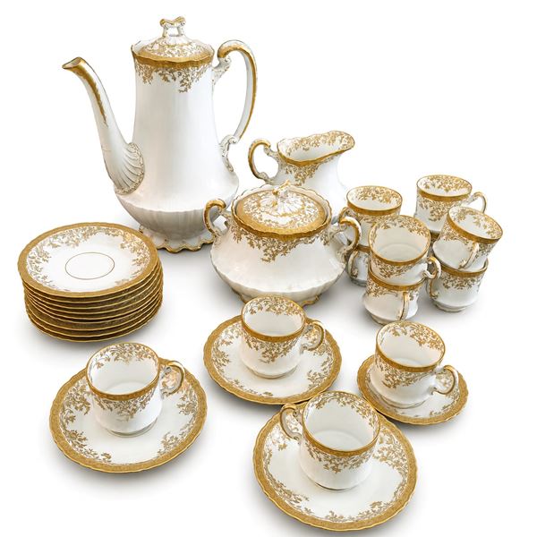 Servito da caffè, Limoges, inizi sec. XX   - Asta Mobili, arredi e oggetti d'arte - Poggio Bracciolini Casa d'Aste
