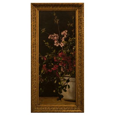 Scuola italiana, Vaso di fiori, olio su tavoletta