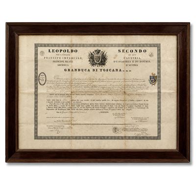 Leopoldo II, Diploma su carta (sec. XIX)