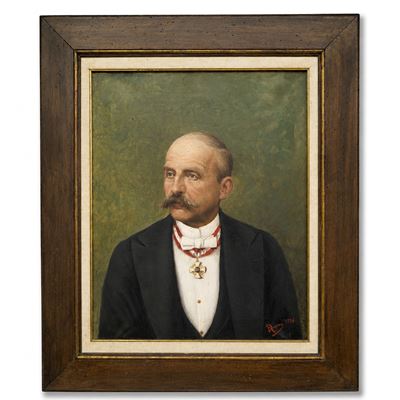 Scuola italiana, Gentiluomo, olio su tela (sec. XIX)