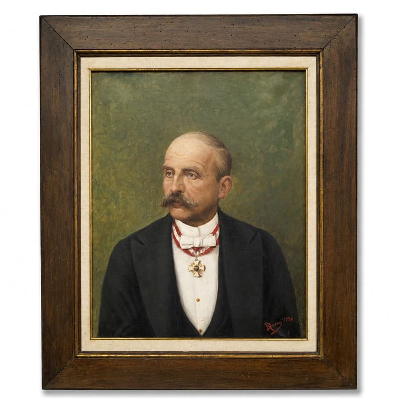 Scuola italiana, Gentiluomo, olio su tela (sec. XIX)