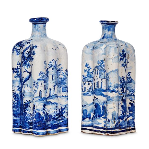 Coppia di bottiglie, Savona, sec. XVIII 