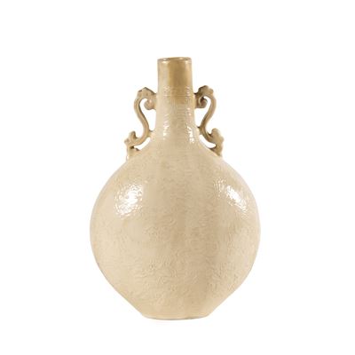 Vaso, porcellana monocroma con decori a rilievo (sec. XIX)