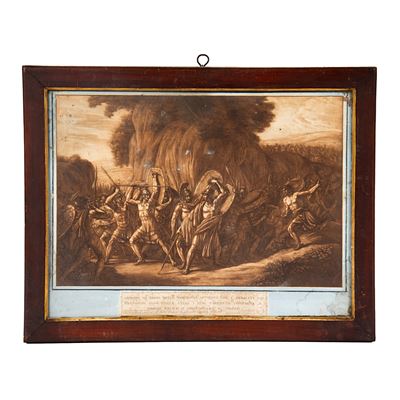 Scuola italiana, Scene storiche, dieci stampe (sec. XIX)