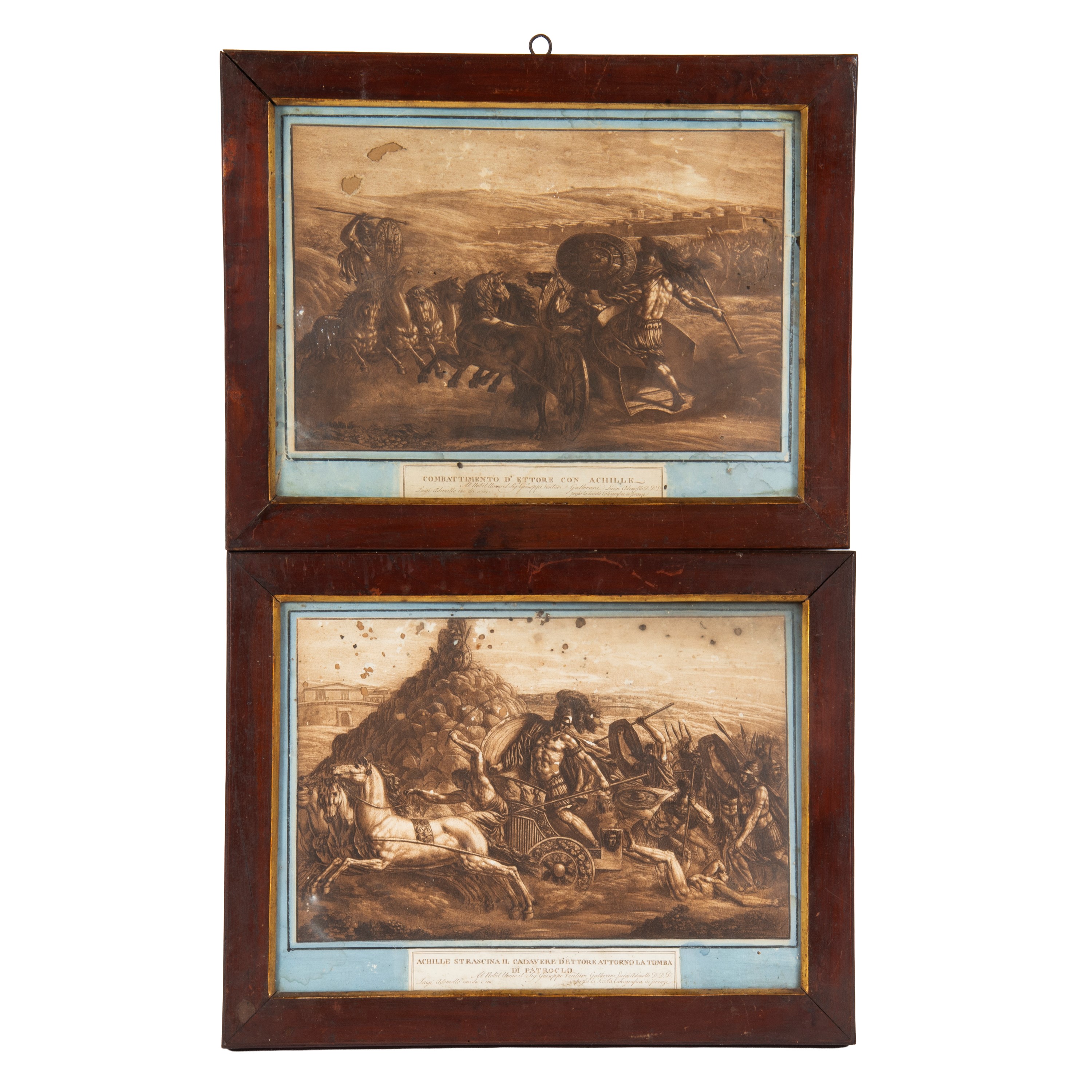 Scuola italiana, Scene storiche, dieci stampe (sec. XIX)