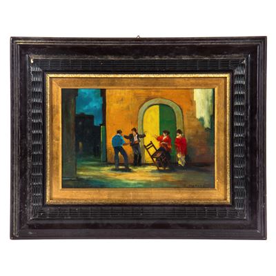 Renato Natali, Baruffa, olio su masonite