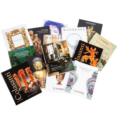 Cataloghi d’asta multipli (circa 250 volumi), raccolta di varia epoca e tipologia
