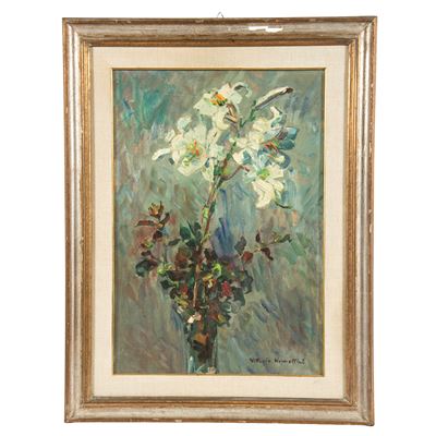 Nomellini, Vaso di fiori; Borgianni, Foresta