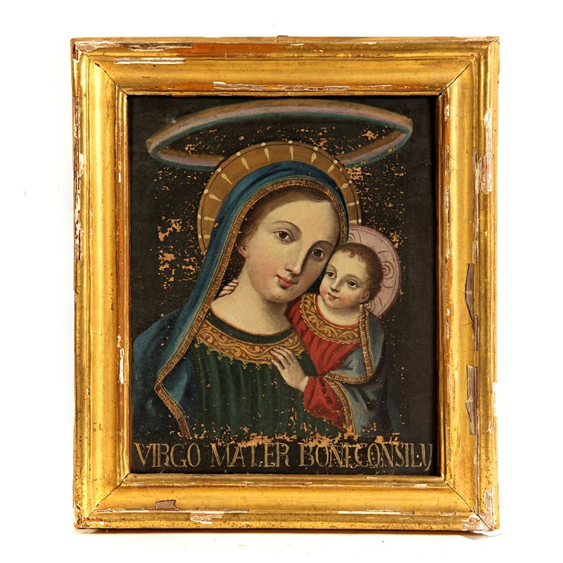Scuola toscana, Madonna del Buon Consiglio, olio su tela, XVIII secolo