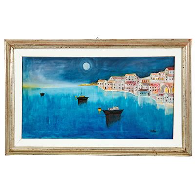 Lido Bettarini, Marina, olio su tela