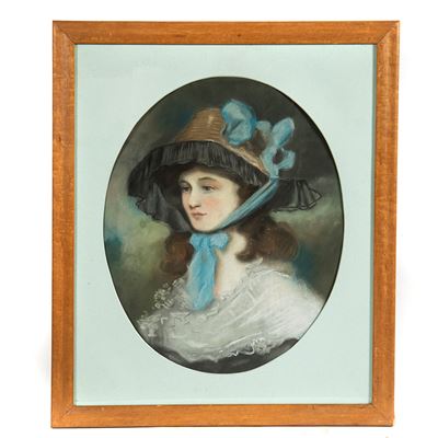 Scuola inglese, Ritratto femminile, XIX secolo, pastello su carta