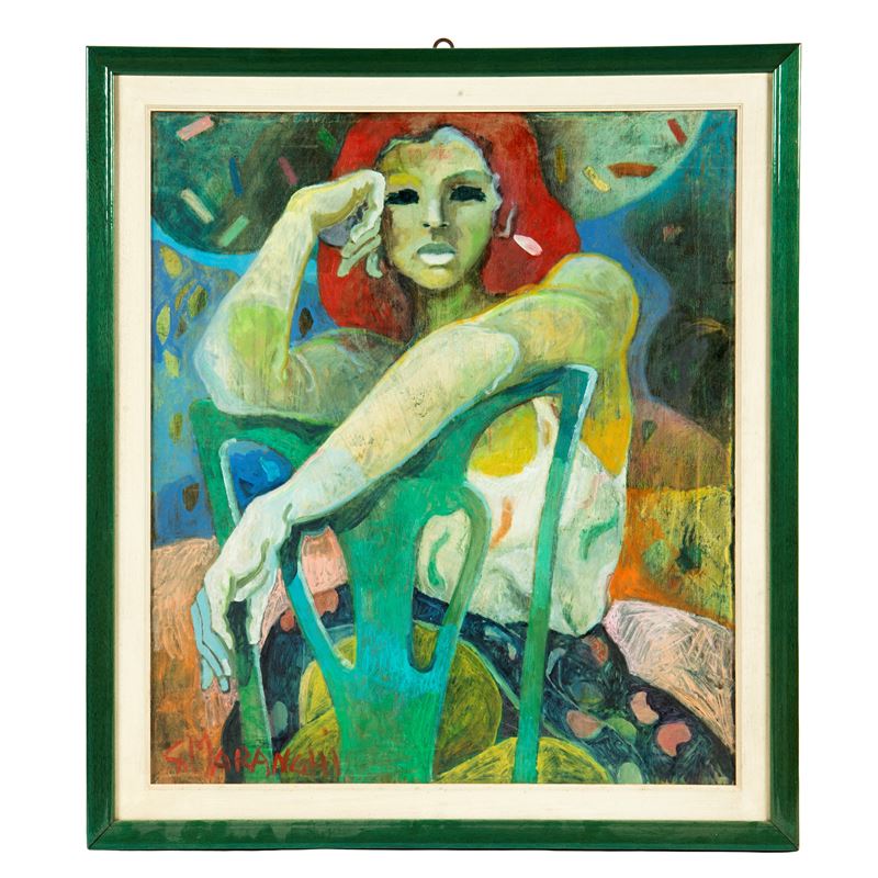 Giovanni Maranghi, Figura in posa, olio su tela