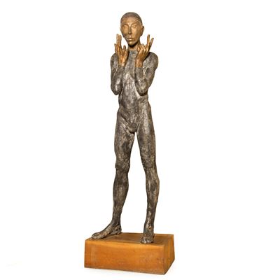 Scuola italiana, Scultura in metallo su base in legno (sec. XX)